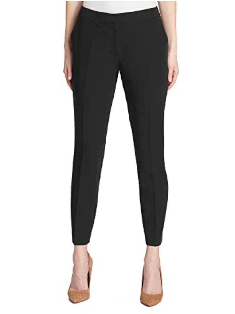 Sutton Plaid Suit Pants Straight Skinny Ankle Trouser